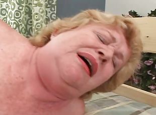 Fat granny Alice B gets her ugly pussy mercilessly drilled