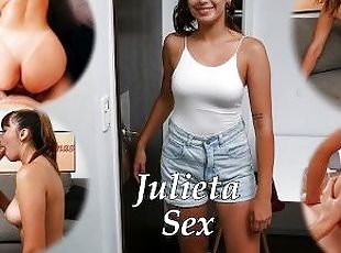 Nervous amateur latina teenin her very first porn video