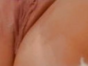 grosse, masturbation, chatte-pussy, giclée, amateur, jouet, belle-femme-ronde, solo, juteuse