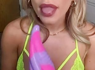anal, jouet, blonde, gode, solo