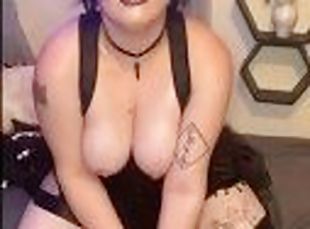 Slutty Faun Girl Adama Daat’s Big Titties Bounce as She Stuffs Hers...