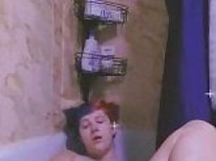 Goth girl plays with herself in bathtub (visit askingapril6 on OF f...