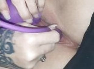 PAWG pussy plays wit dildo in wet pussy and ass and daddy eats the ...
