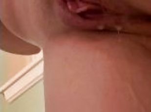 Creampie dripping pussy after fucking my neighbor while husbands at...