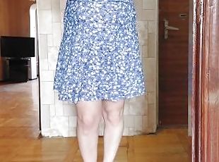 Hot Girly Boy Sissy Alone At Home Dressing On Her New Sexy Dresses