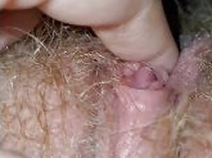 small hairy teen's pink and hot, squelching pussy big and beefy yea...