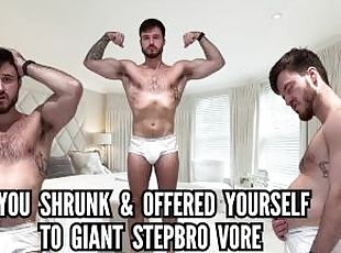 You shrink & offered yourself to giant stepbro vore