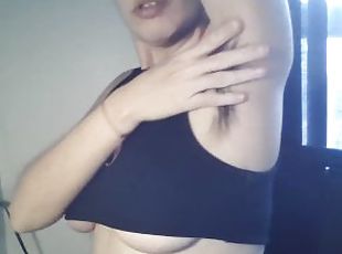 gros-nichons, poilue, amateur, babes, seins, fétiche