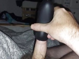 masturbation, chatte-pussy, amateur, ejaculation-sur-le-corps, énorme-bite, jouet, branlette, secousses, ejaculation, solo