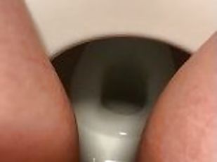 Tried to resist pissing, it made me moan and twitch!