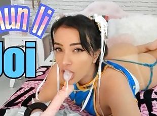Chun Li from street fighter cosplay JOI jerk off instructions and t...