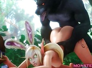 halimaw, dalagita, anime, pantasya, hentai, 3d