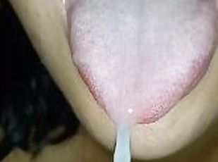 Stepmom sucking on my hard cock to feed her my hot cum from my big ...