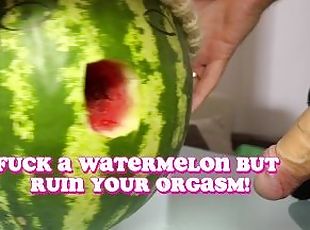 Allowed slave to fuck watermelon in her mouth like a slut. ASMR sou...