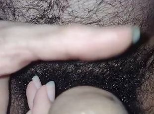 Close up bear daddys cock cumshot in it