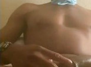 mastubasi, amatir, cumshot-keluarnya-sperma, berkulit-hitam, penis-besar, seorang-diri, susu, penis