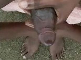 masturbācija-masturbation, amatieris, milzīgs-dzimumloceklis, melns, pēdas, sperma, solo, penis