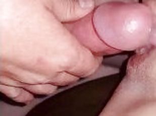 fitta-pussy, amatör, cumshot, milf, creampie, sprut, knullande, verklighet