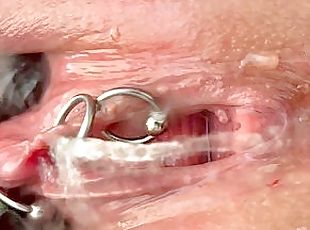 clitoris, masturbare-masturbation, pisandu-se, pasarica, tasnit, amatori, milf, pirsing, latex, solo