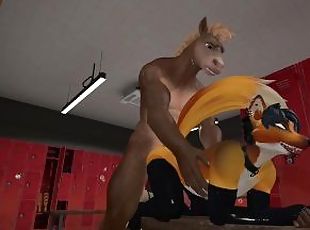 Heat anthro Gay furry fox gets furry centaur's huge cock with tight...