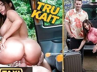 Fake Taxi - tiny Tru Kait fights with cheating boyfriend before fuc...