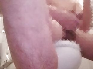 Delusion masturbation in the toilet after a cute girl friend used i...