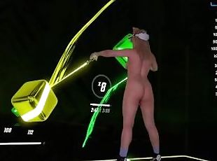 Naked Beat Saber ?????? Play Expert level with vibrator in pussy ??...