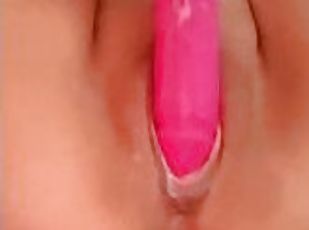 Creamy dildo play