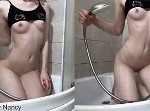 MINIATURE GIRL MASTURBATES IN THE SHOWER, CAN’T CONSISTENCY MOANING...