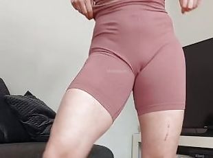 milf, culotte, lingerie, serrée, musclé, salle-de-gym, jambes