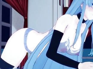 Esdeath masturbates while I taking a nap, so I wake up and help her...