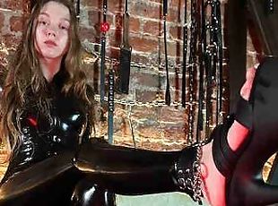 teenager, fetish, latex, femidom