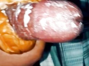 fuck cream bun . moaning the virgin guy's dick with a cream bun. cu...