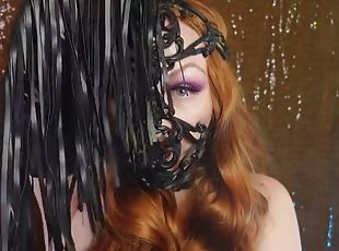 Asmr beautiful Arya Grander in 3D latex mask with leather gloves - ...