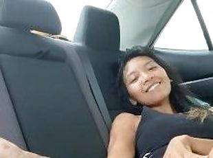 asiatique, masturbation, public, amateur, babes, doigtage, voiture, belle, petite, solo