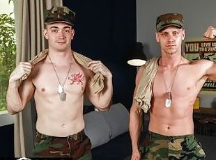 Horny Soldier Takes Every Inch Of Hunks Cock - Brandon Evans, Damie...