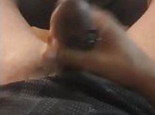 masturbation, amateur, énorme-bite, black, butin, point-de-vue, percé, solo, bite