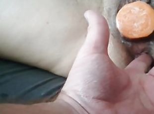 Fucked a milf with a big carrot!