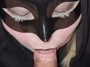 kone, amatør, blowjob, cumshot, handjob, pov, blond, pikk, maske