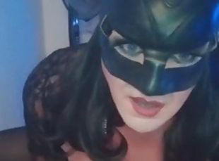 Trans batgirl cums