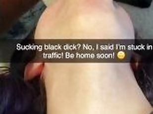 19 Year Old Cumslut Sucks Long Black Cock and Lies to Her Boyfriend...