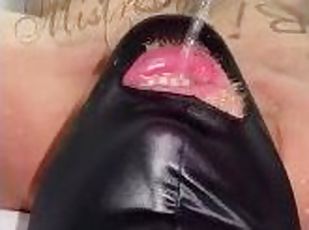 Drinking piss for femboy with Mistress. Full video on my Onlyfans (...