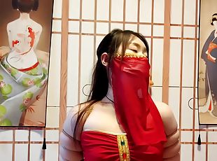 asiatique, bdsm, fétiche, bâillonnement, bondage, exotique, domination, brunette