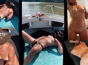 Stepsisters Risky OUTDOOR Orgasm and Blowjob on a BOAT! Fucked and ...