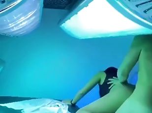 Lets go lamp and fuck in the tanning bed with waiting clients