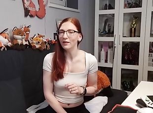 masturbation, orgasme, amateur, ados, allemand, doigtage, rousse, première-fois