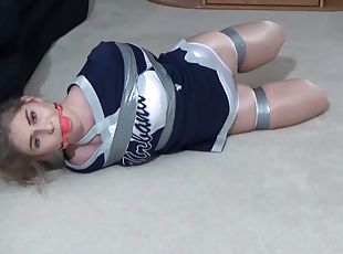 Holly Cheerleader Taped And Tickled