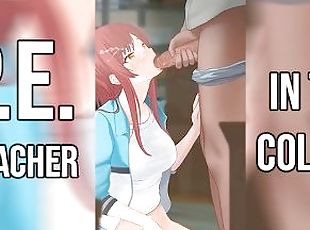 hentai uncensored student experience, gym teacher blowjob in the st...