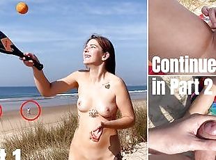 One day at the public nudist beach on Caparica. Naked tennis and ma...