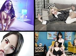 Spooky Goth Babes Compilation - Lola Fae, Alex Coal, Harlowe Blue &...
